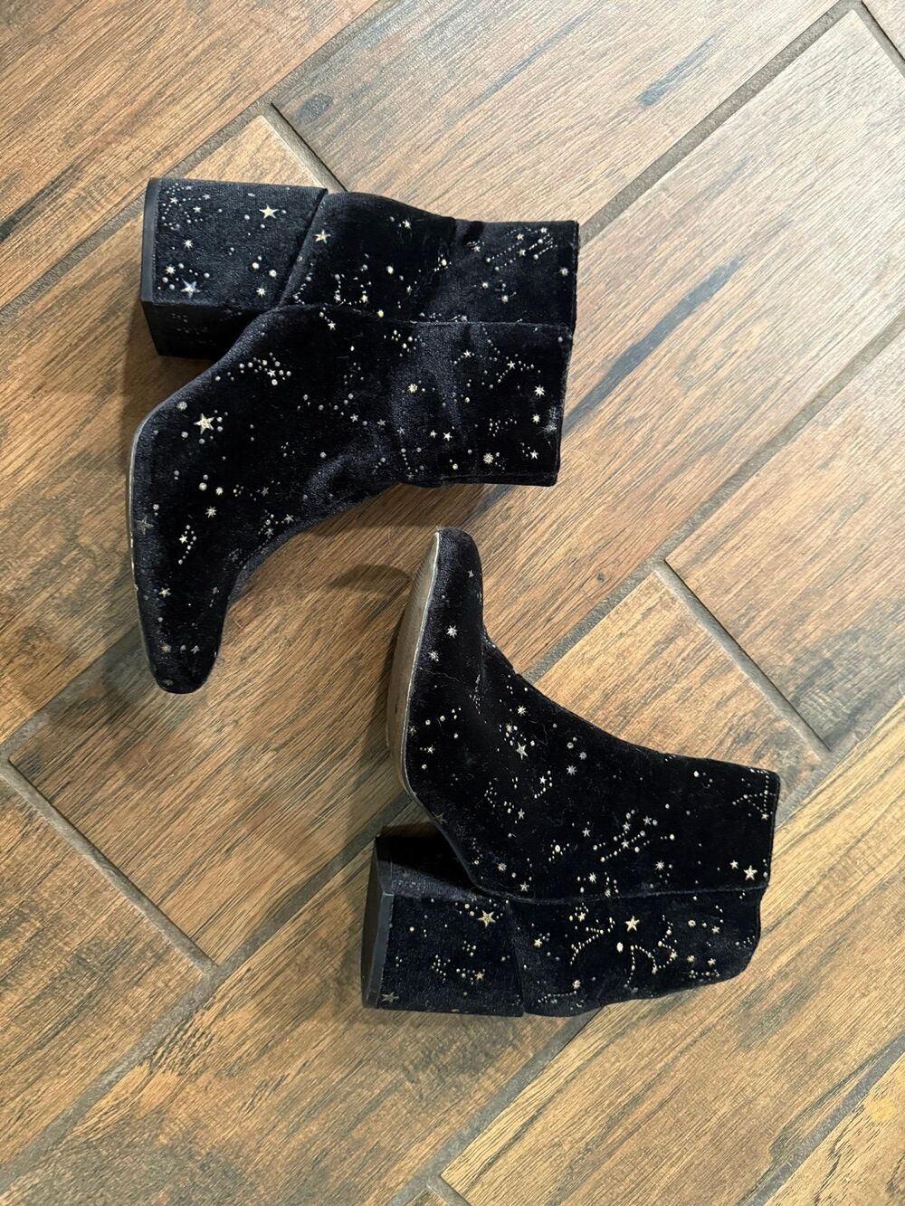 Urban Outfitters Margot Boots Womens 7 Black Constellations Zodiac Stars.